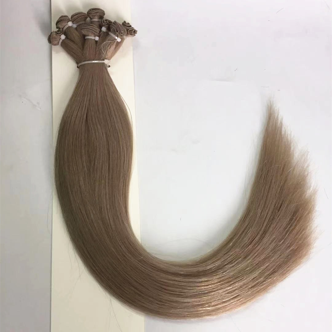 hand tied weft remy human hair extensions made in china QM239